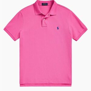Polo by Ralph Lauren Pink Shirt Classic Knit Short Sleeve (Boys size 14-1) NWT